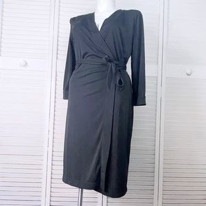 Ava black wrap dress